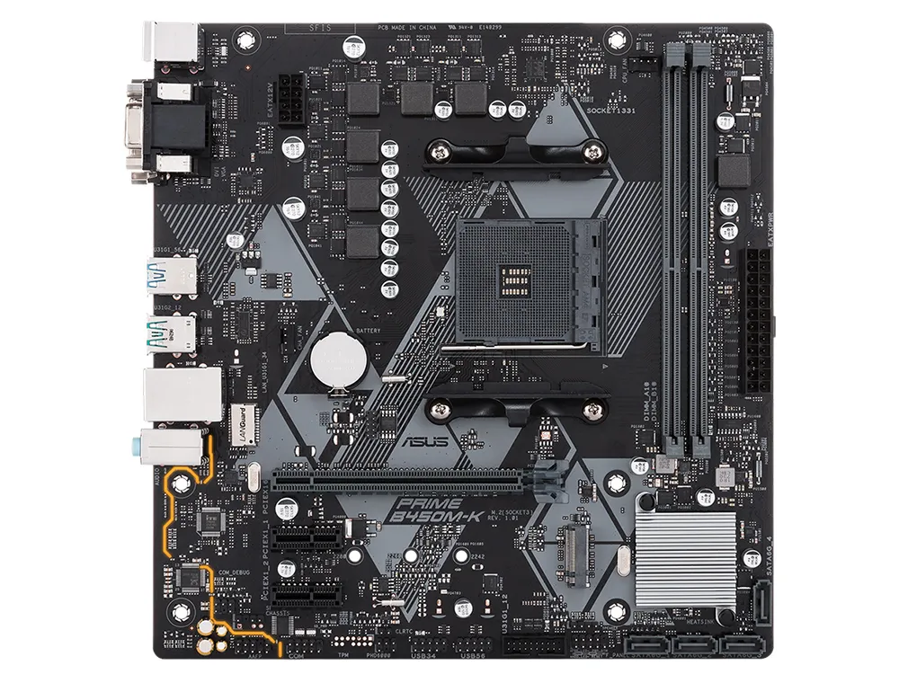 Placă de bază Gigabyte B450M K, AM4, AMD B450, Micro-ATX