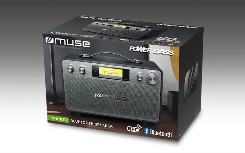 Difuzoare pentru casă fără fir MUSE M-670 BT, Negru