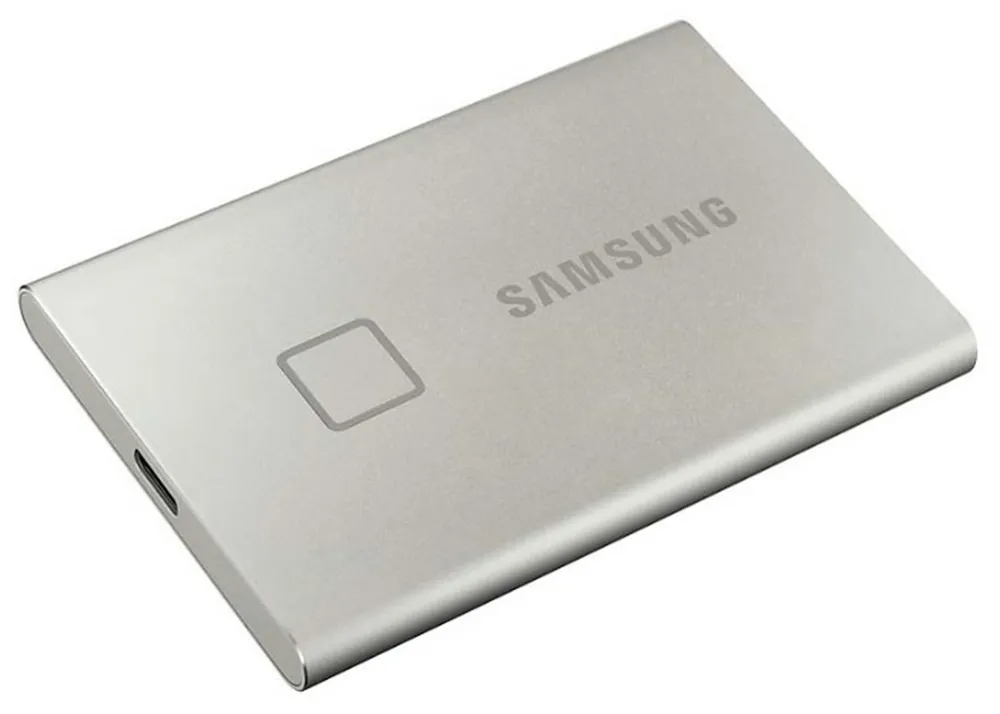 SSD portabil extern Samsung Portable SSD T7 Touch,  2 TB, Argintiu (MU-PC2T0S/WW)