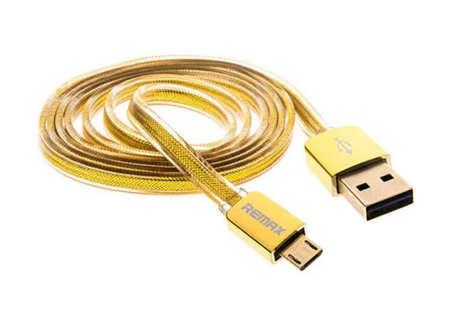 Cablu încărcare și sincronizare Remax RC-016m, USB Type-A/micro-USB, 1m, Auriu