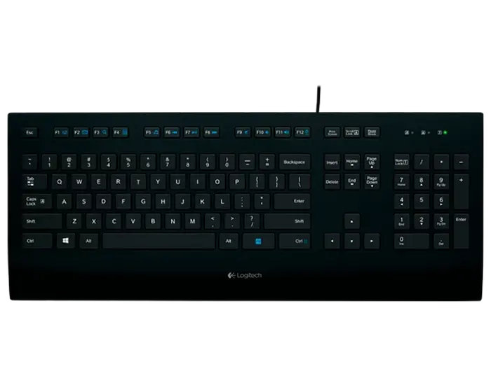 Tastatură Logitech K280e, Cu fir, Negru
