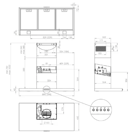Hota încorporabilă Gorenje Simplicity WHT 623 E5X, Argintiu