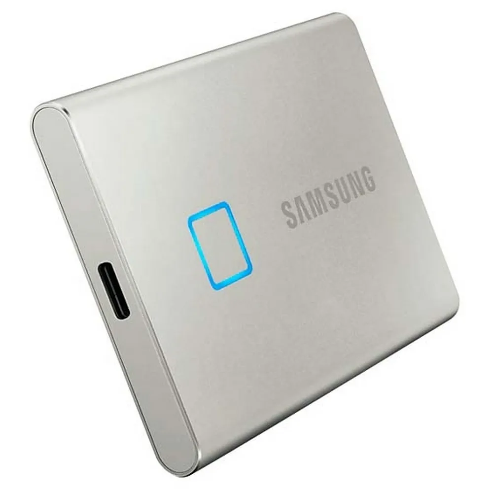 SSD portabil extern Samsung Portable SSD T7 Touch,  2 TB, Argintiu (MU-PC2T0S/WW)
