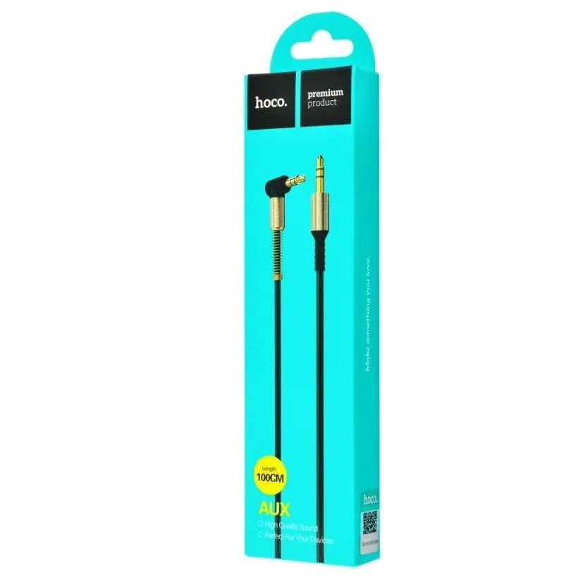 Cablu audio Hoco UPA02, 3.5 mm - 3.5 mm, 1m, Negru