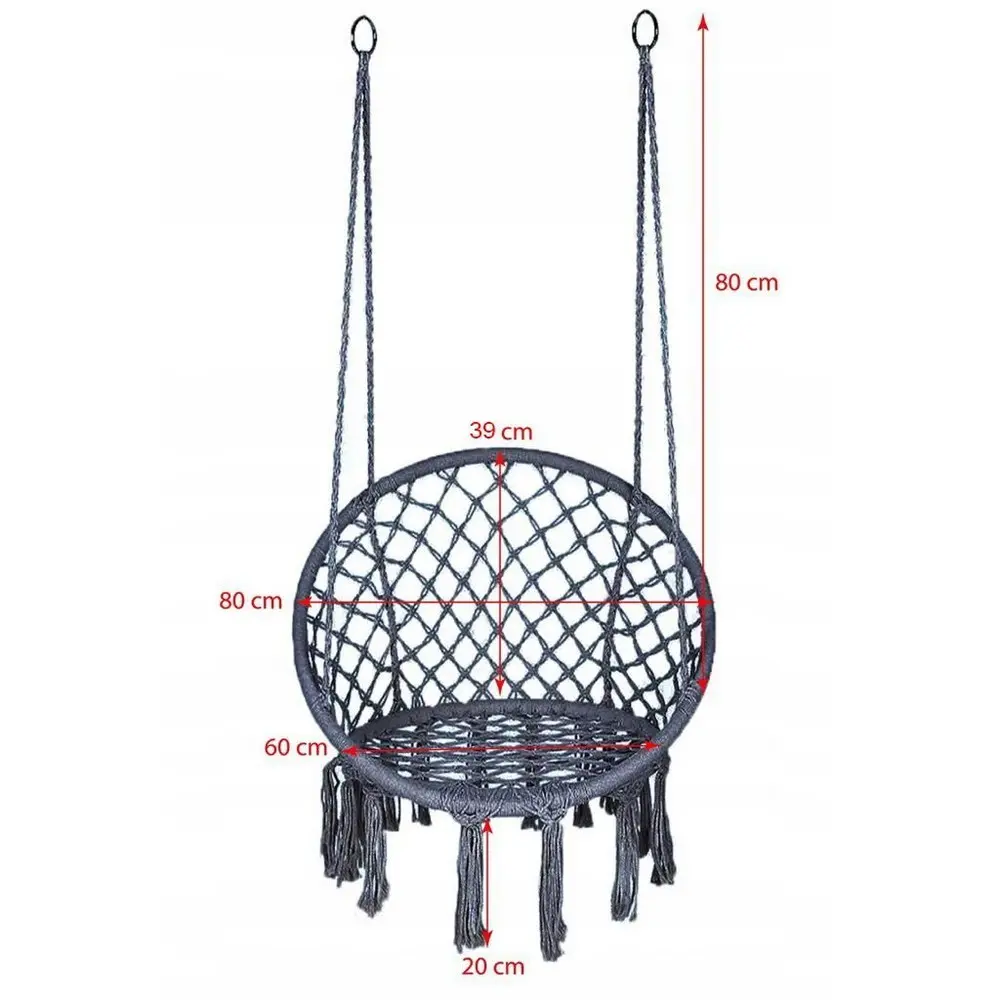 Hamac JUMI tip scaun (gri)