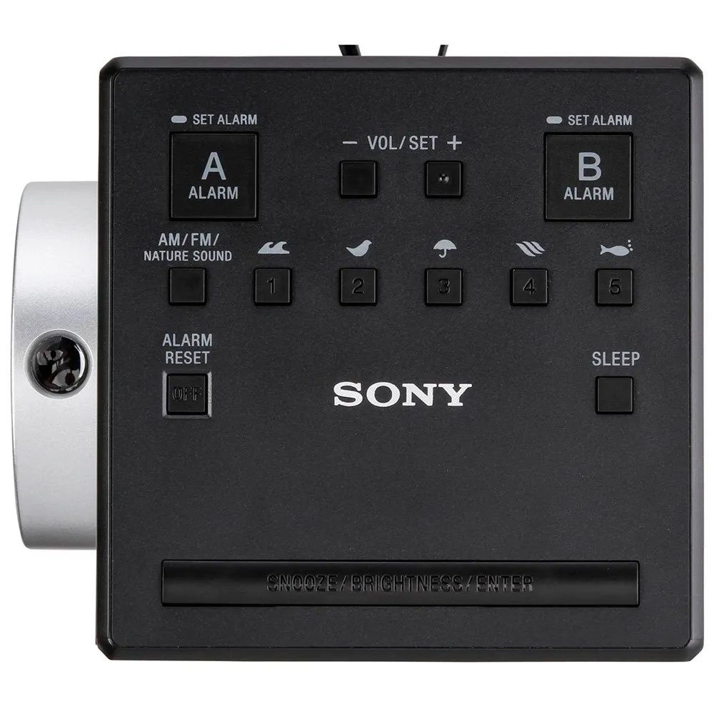 SONY ICF-C1PJ, Gray, Clock Radio with Time Projector, AM/FM