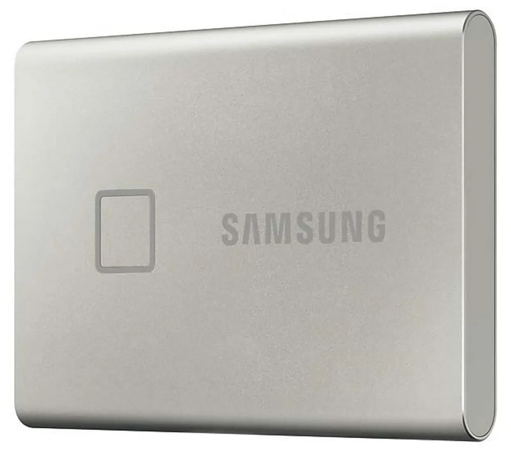 SSD portabil extern Samsung Portable SSD T7 Touch,  2 TB, Argintiu (MU-PC2T0S/WW)