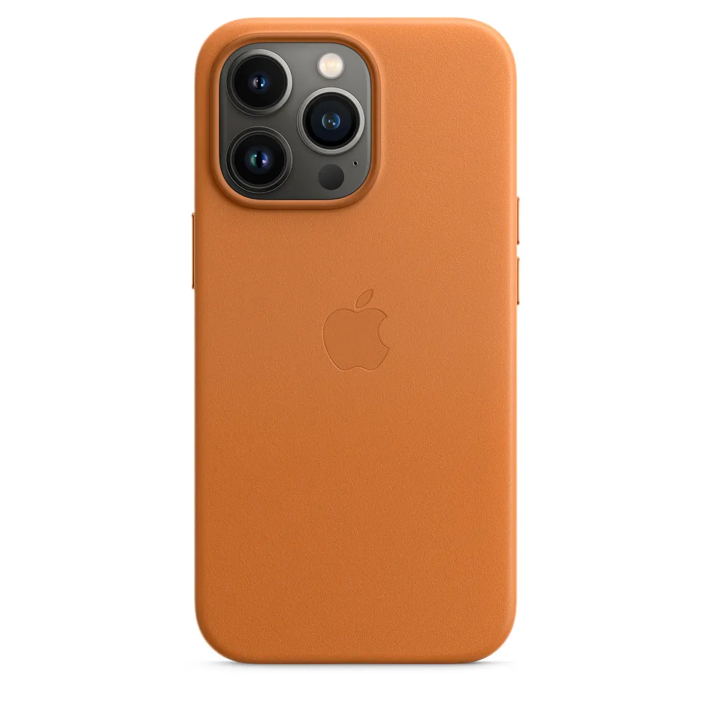 Original iPhone 13 Pro MAX Leather Case with MagSafe - Golden Brown Model A2704