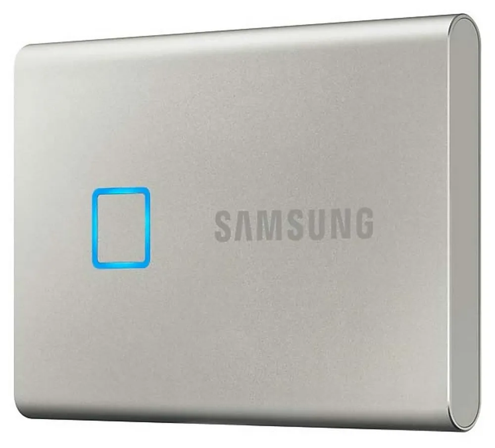 SSD portabil extern Samsung Portable SSD T7 Touch,  2 TB, Argintiu (MU-PC2T0S/WW)