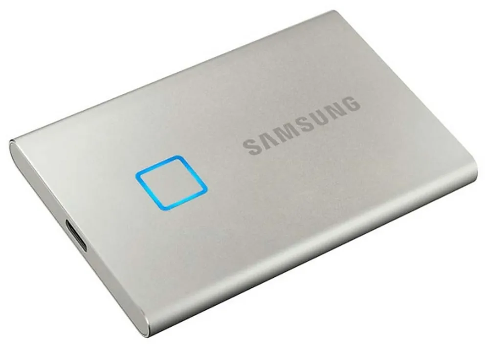 SSD portabil extern Samsung Portable SSD T7 Touch,  2 TB, Argintiu (MU-PC2T0S/WW)