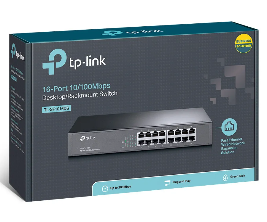 Switch de rețea TP-LINK TL-SF1016DS, 16 x 10/100Mbps