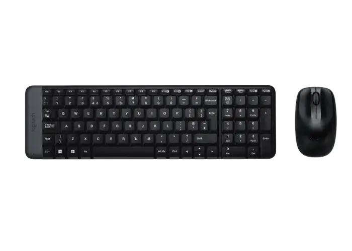Set Tastatură + Mouse Logitech MK220, Fără fir, Negru