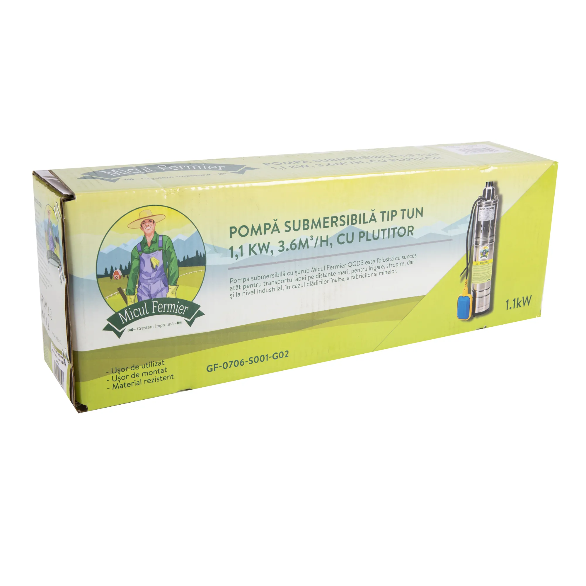 Pompa submersibila Micul Fermier 1,1kW 80m