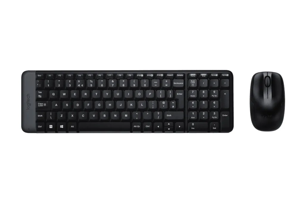 Set Tastatură + Mouse Logitech MK220, Fără fir, Negru