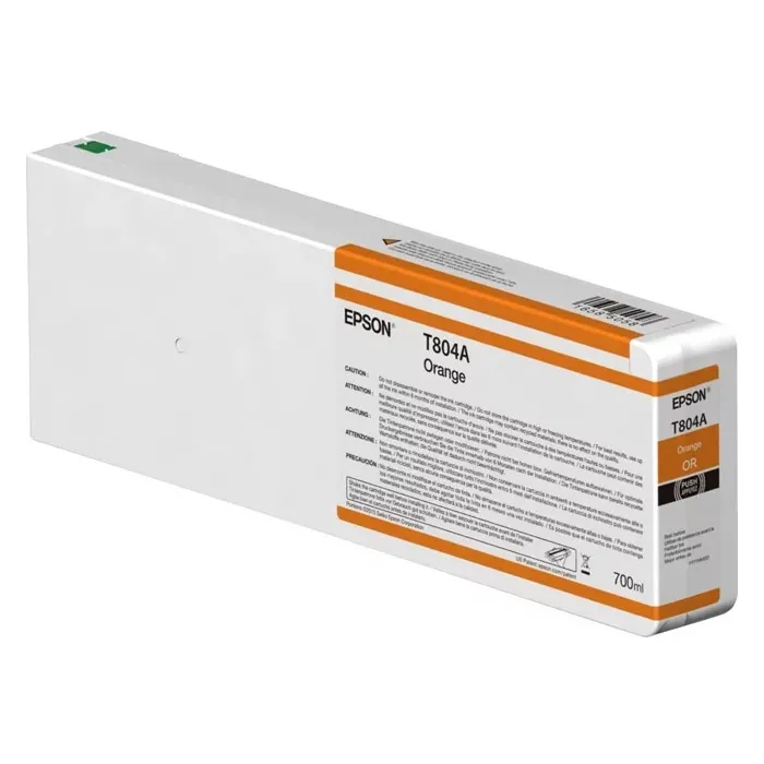 Cartuș de cerneală Epson T804 UltraChrome HDX/HD, 700ml, Portocaliu