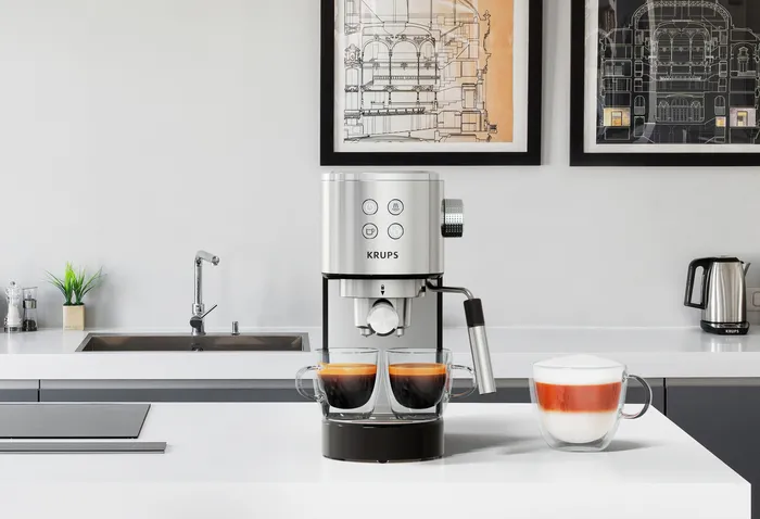 Espressor manual KRUPS XP442C11, 1400W, Argintiu