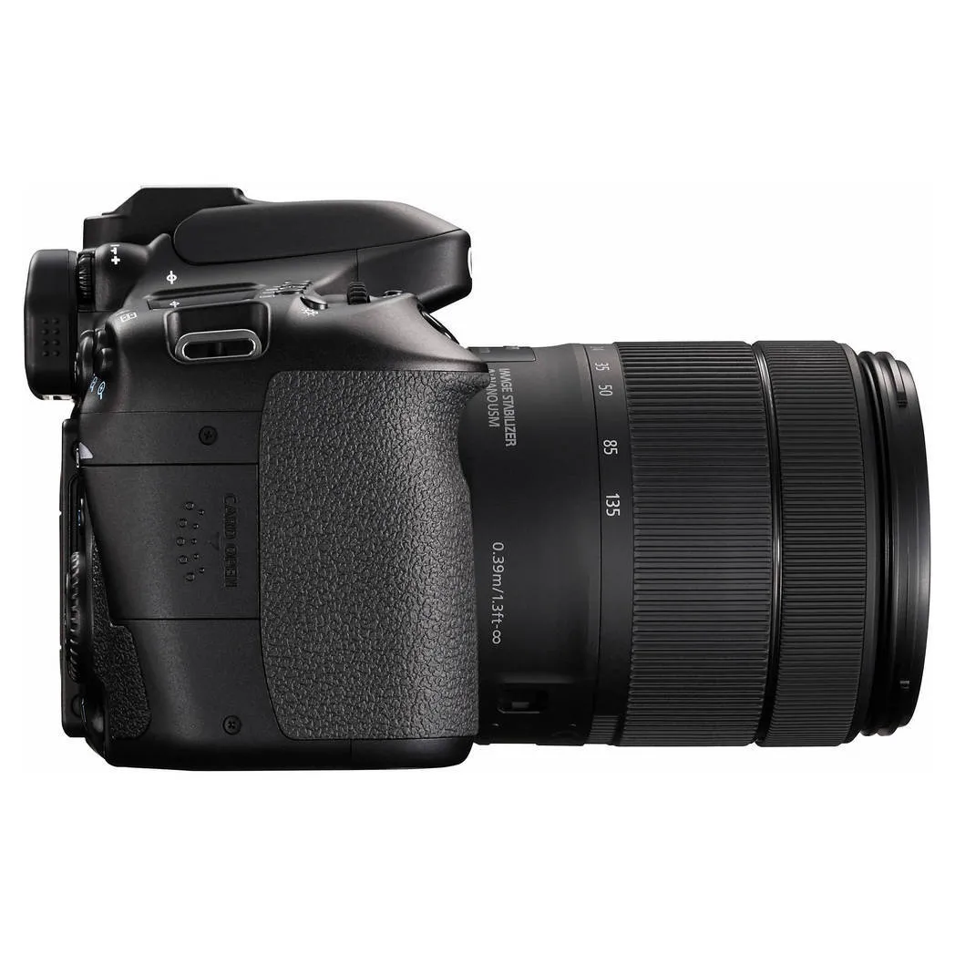 Aparat foto DSLR Canon EOS 80D + EF-S 18-135 IS, Negru