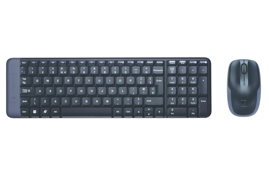 Set Tastatură + Mouse Logitech MK220, Fără fir, Negru