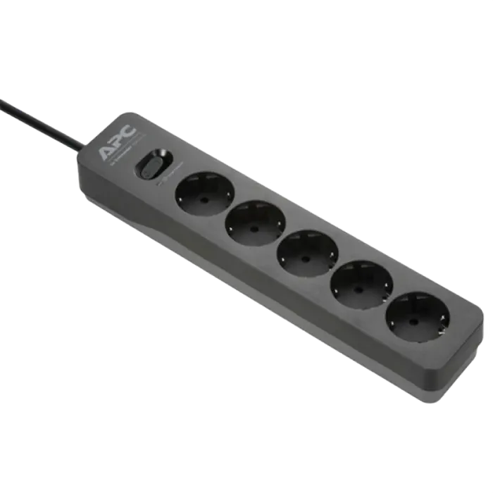 Prelungitor electric APC Essential SurgeArrest PME5B-RS, 5 Prize, 1,52m, Negru