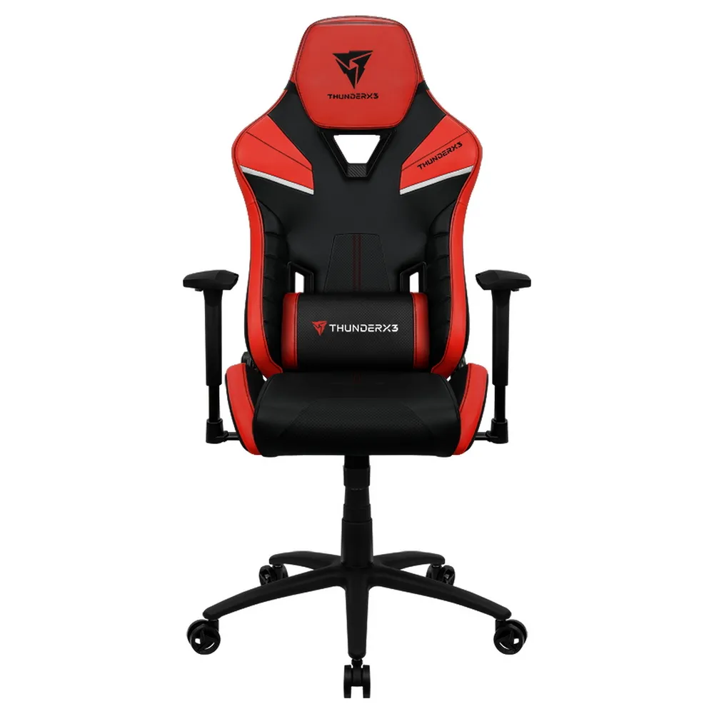 Scaun Gaming ThunderX3 TC5, PU Piele, Negru/Rosu