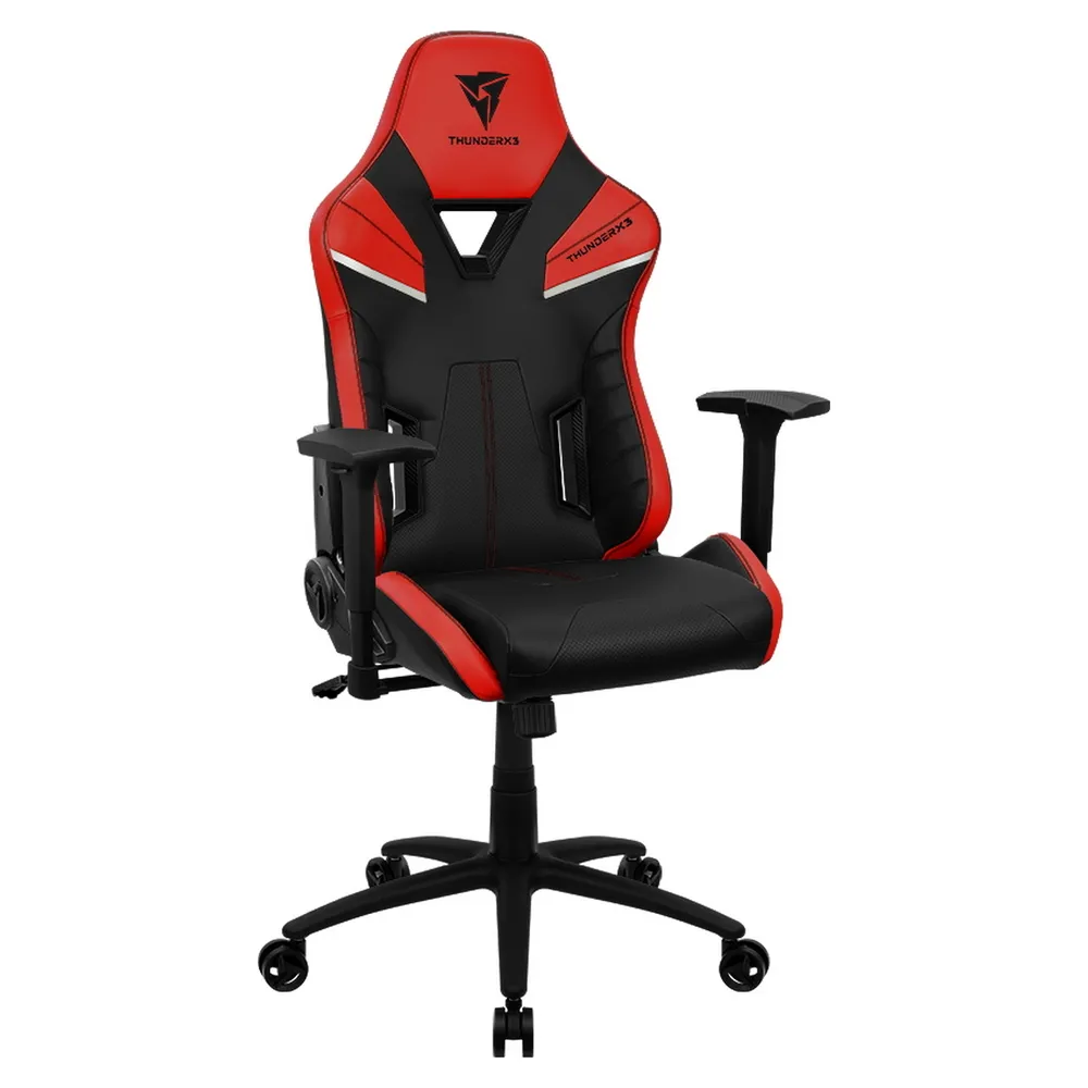 Scaun Gaming ThunderX3 TC5, PU Piele, Negru/Rosu
