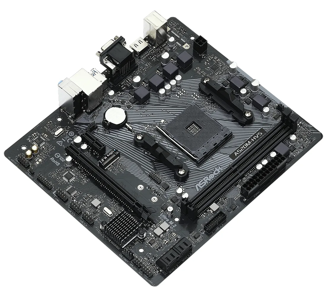 Placă de bază ASRock A520M-HVS, AM4, AMD A520, Micro-ATX