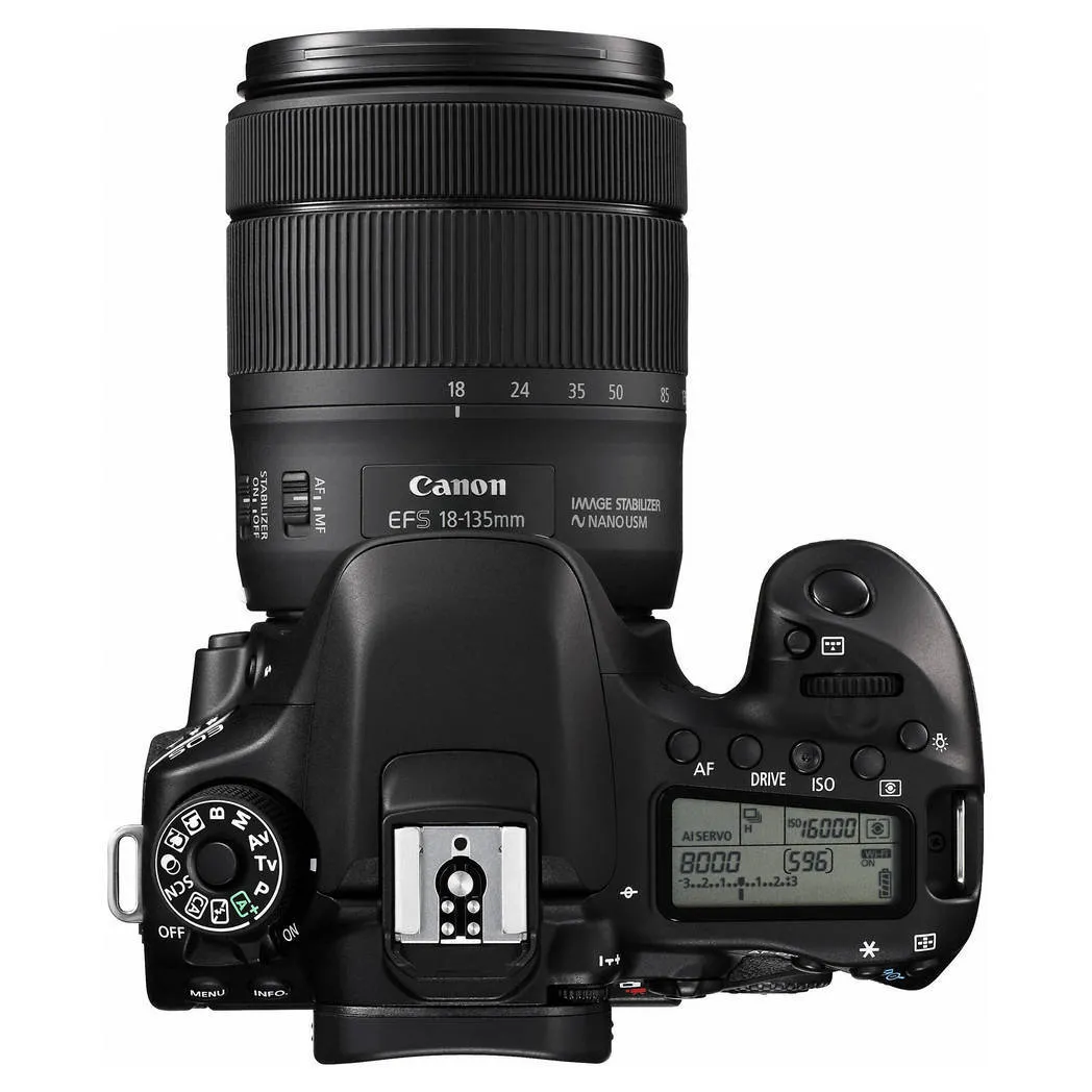 Aparat foto DSLR Canon EOS 80D + EF-S 18-135 IS, Negru