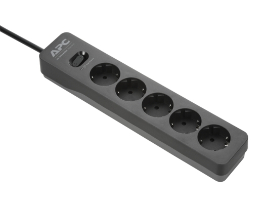 Prelungitor electric APC Essential SurgeArrest PME5B-RS, 5 Prize, 1,52m, Negru