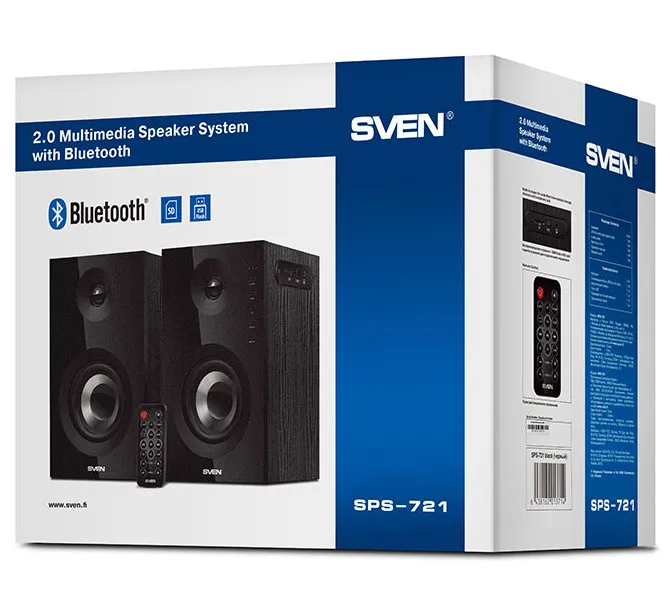 Boxe pentru calculator 2.0 SVEN SPS-721, Negru