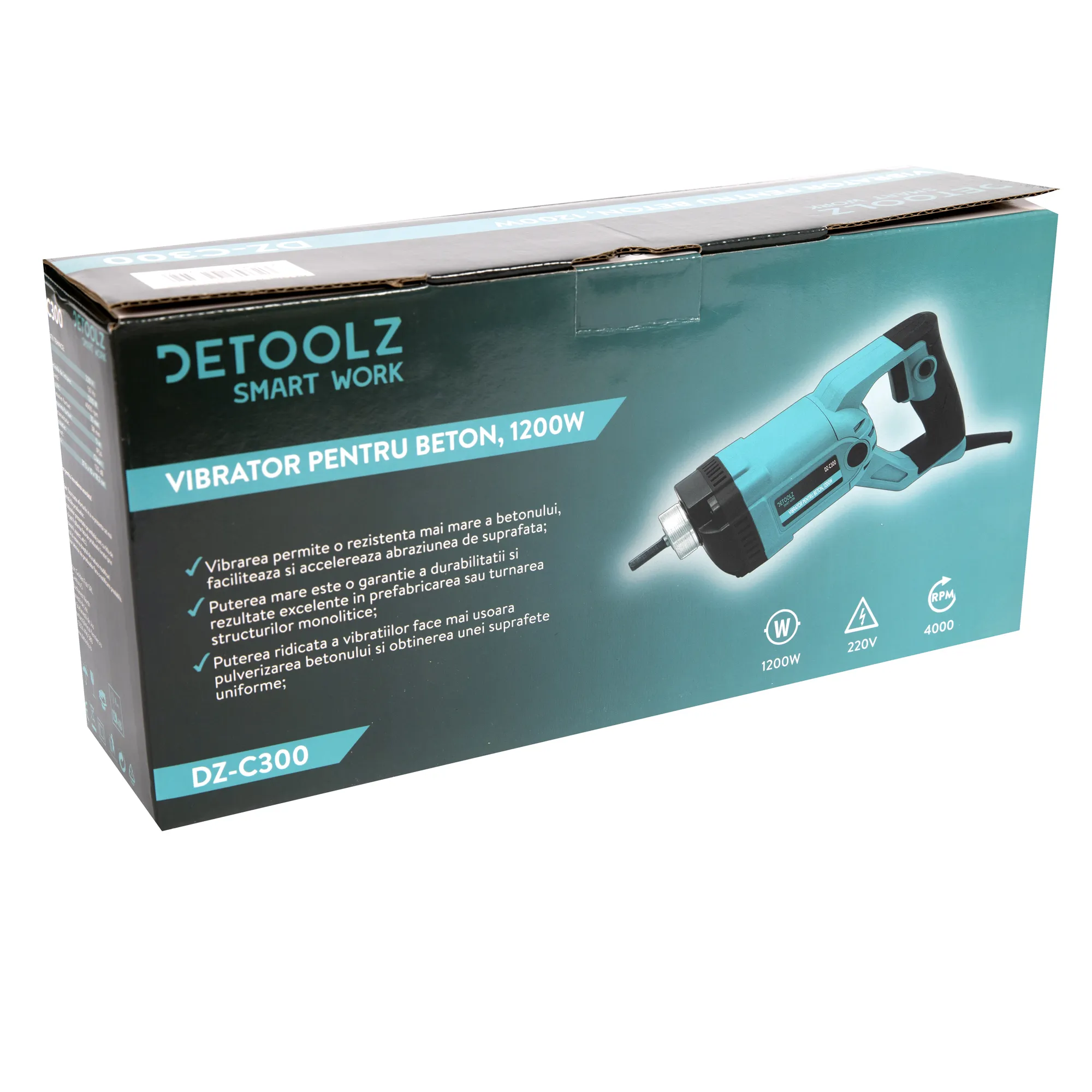 Vibrator pentru beton 1200W Detoolz