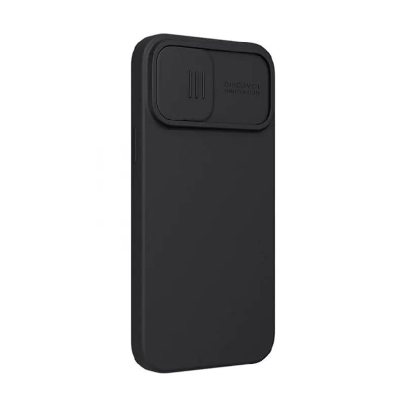 Husă Nillkin iPhone 13 Pro, CamShield Silky Magnetic Silicone, Elegant Black
