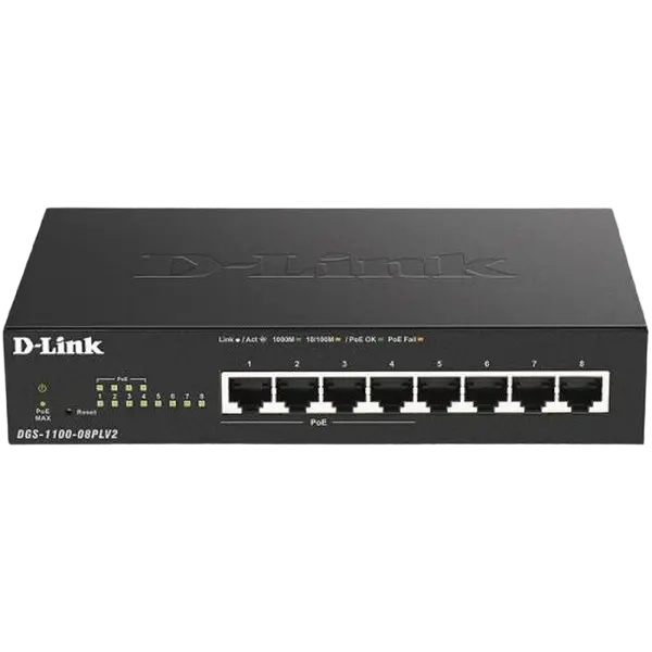 Comutator PoE D-Link DGS-1100-08PLV2, 4x IEEE 802.3af/at