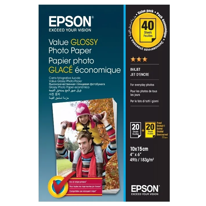 Hârtie fotografică Epson Value Glossy Photo Paper, A4