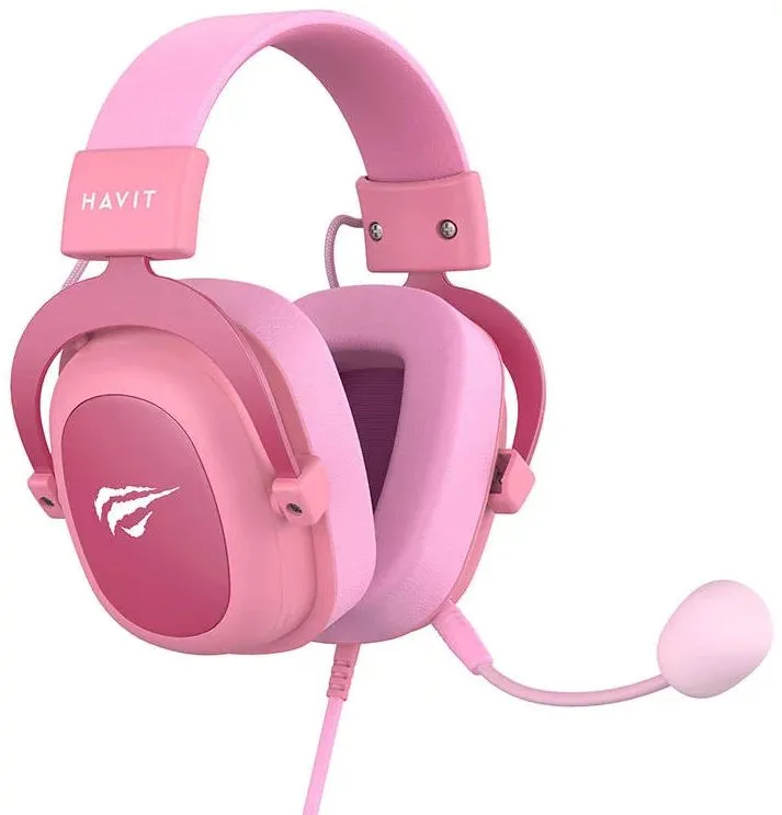 Căști gaming Havit H2002d, Cu fir, Roz