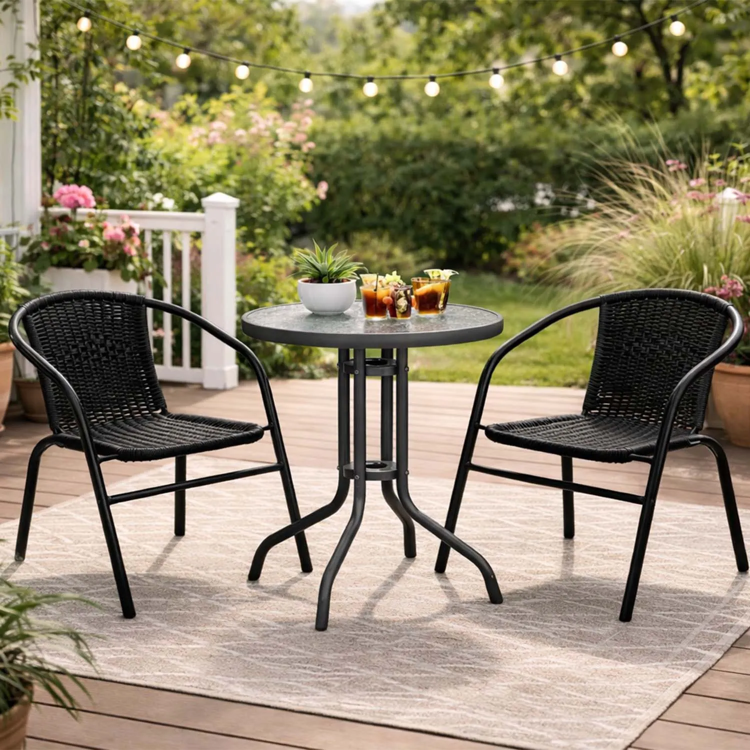 Set mobilier de gradina WALTZ BISTRO (negru)