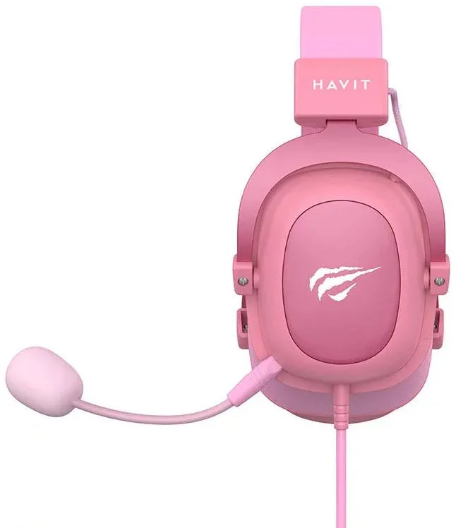 Căști gaming Havit H2002d, Cu fir, Roz