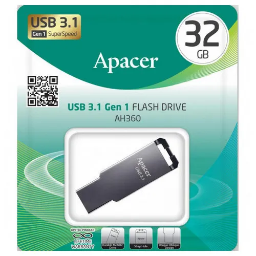 Memorie USB Apacer AH360, 32GB, Negru