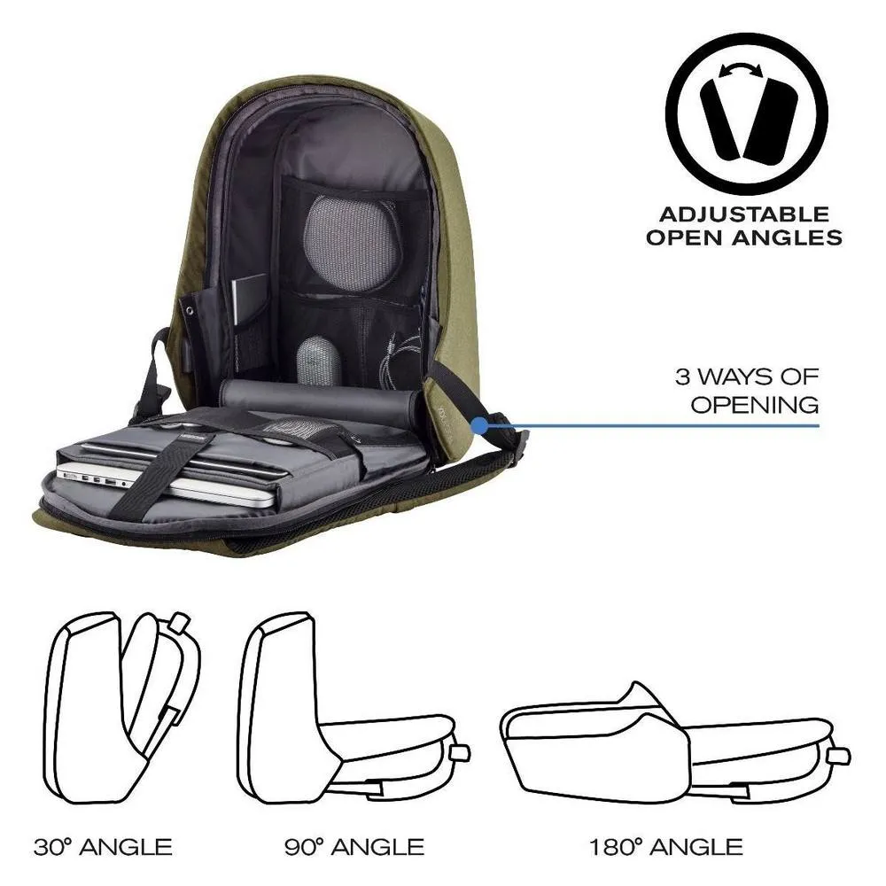 Rucsac pentru Laptop Bobby Hero Small, 13.3", Piele artificială, Negru