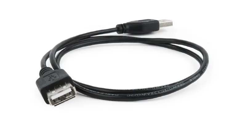 Cablu prelungitor Cablexpert CC-USB2-AMAF-75CM/300-BK, USB Type-A (M)/USB Type-A (F), 0,75m, Negru