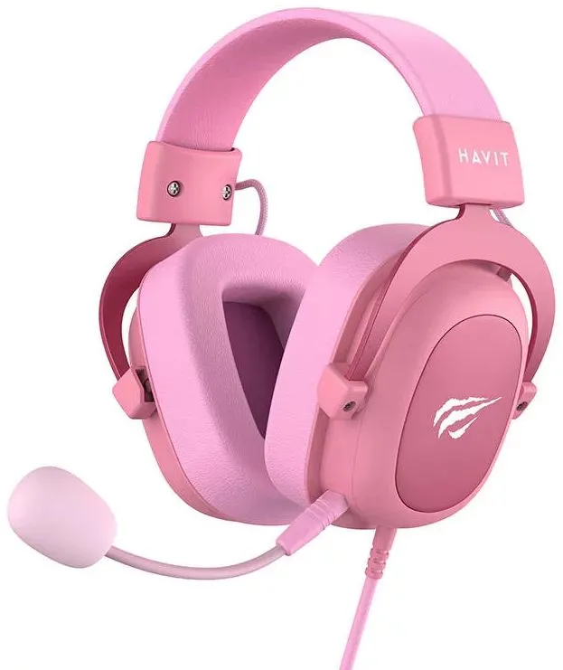 Căști gaming Havit H2002d, Cu fir, Roz