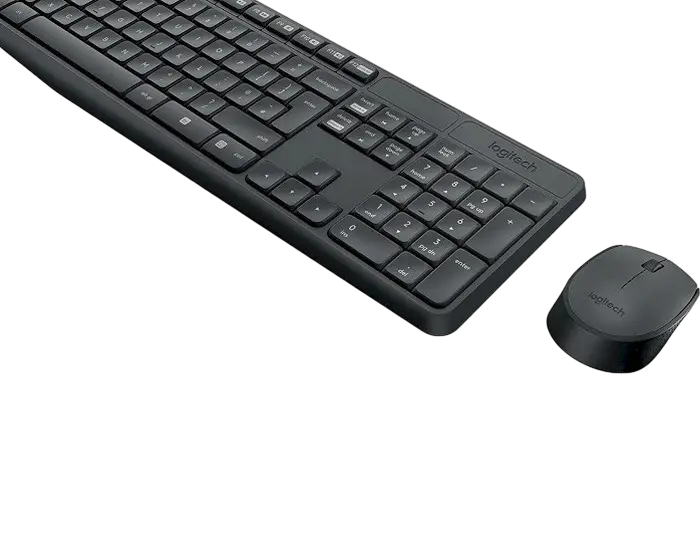 Set Tastatură + Mouse Logitech MK235, Fără fir, Grey
