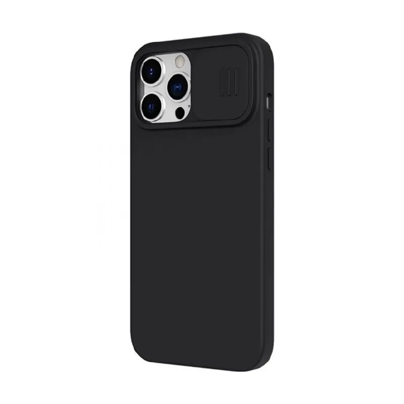 Husă Nillkin iPhone 13 Pro, CamShield Silky Magnetic Silicone, Elegant Black