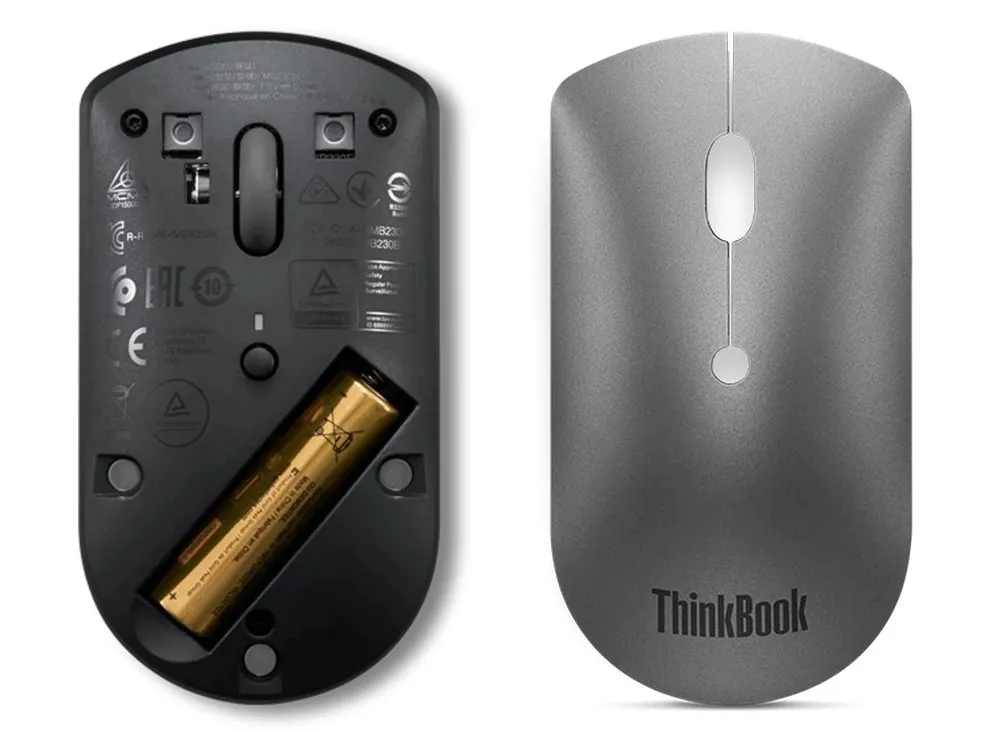 Mouse Wireless Lenovo ThinkBook Bluetooth Silent Mouse, Gri