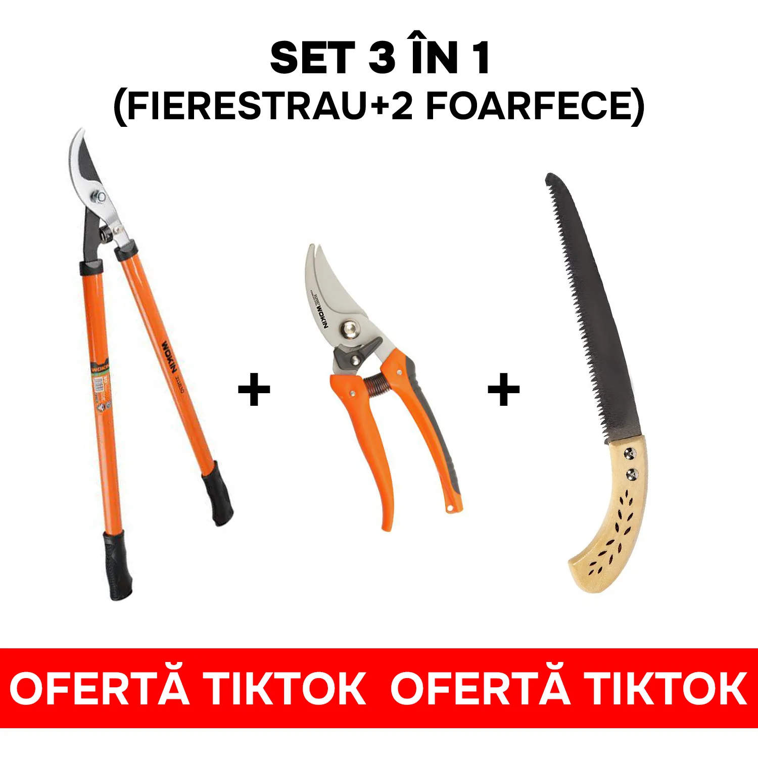 TikTok 3 unelte (fierestrau+2 foarfece)
