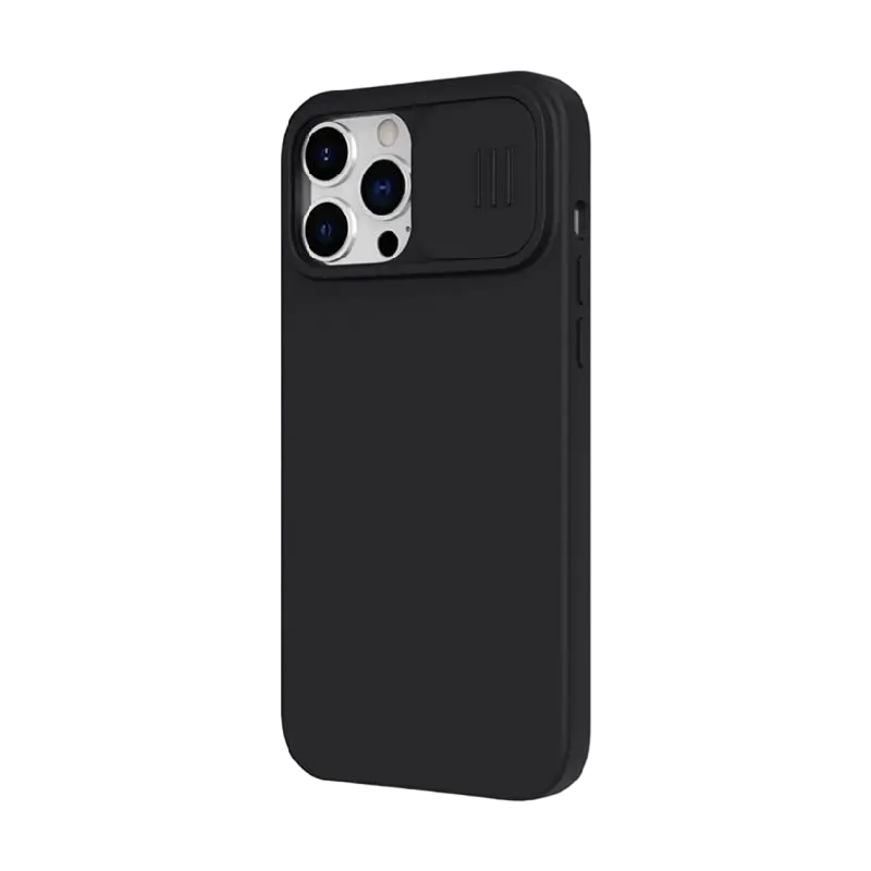 Husă Nillkin iPhone 13 Pro, CamShield Silky Magnetic Silicone, Elegant Black
