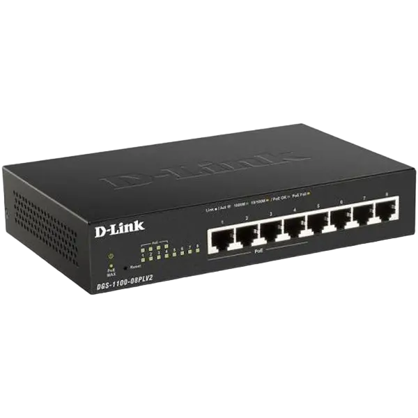 Comutator PoE D-Link DGS-1100-08PLV2, 4x IEEE 802.3af/at