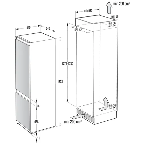 Frigider Gorenje NRKI 4181 E3, Alb