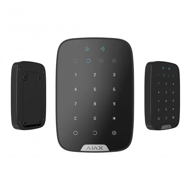 Tastatură tactilă fără fir Ajax KeyPad Plus, Negru