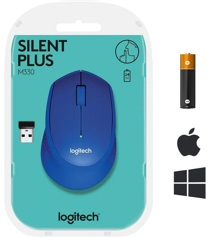 Mouse Wireless Logitech M330 Silent Plus, Albastru