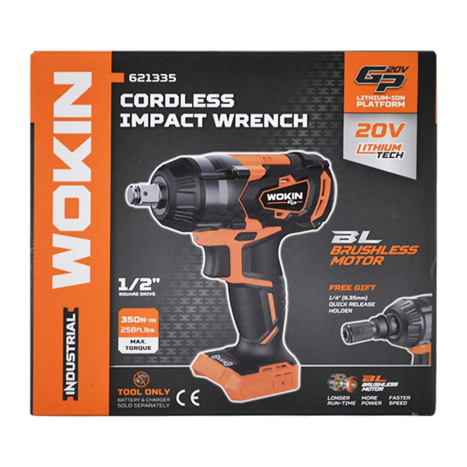 Masina insurubat cu impact pe acumulator WOKIN 20V LI-ION (fara acumulator)